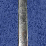 British Commonwealth Infantry Officers Sword - EIIR Blade Etching Detail