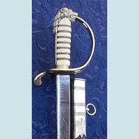 1827 British Naval Sword - Hilt, blade and scabbard detail