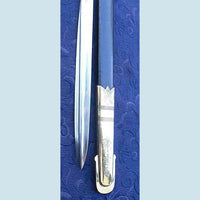 1827 British Naval Sword - Blade and scabbard tip detail