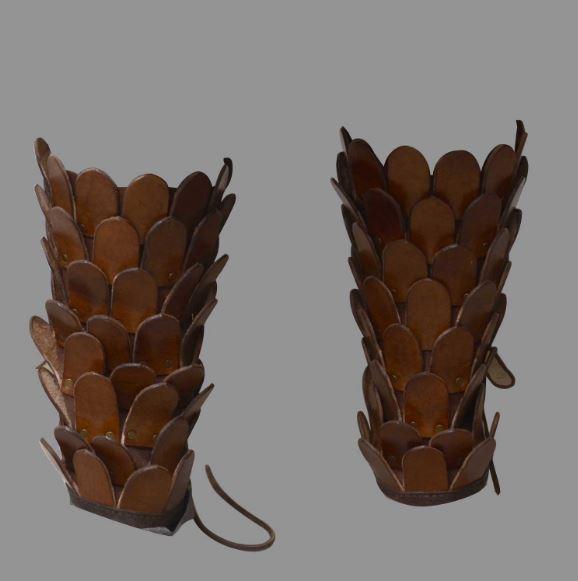 Leather Scale Greaves